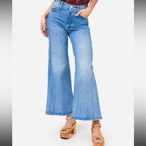 Mother Fly Cut Tomcat Roller Wide Leg Jeans Crashing Wash